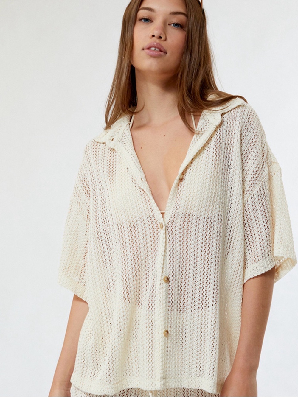 Billabong largo crochet overshirt